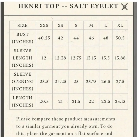 Dôen Henri Top - Salt Eyelet Size Small New with Tags - Picture 2 of 4